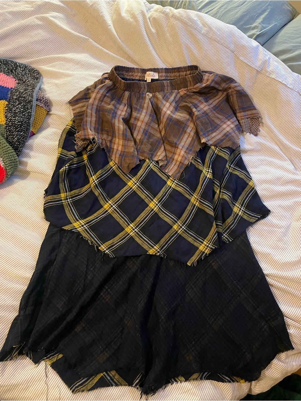 Funky Plaid Layered Skirt- Perfect for Halloween